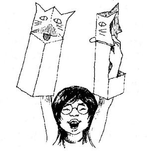 milk carton puppets