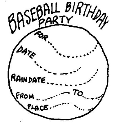 Baseball Party Invitation